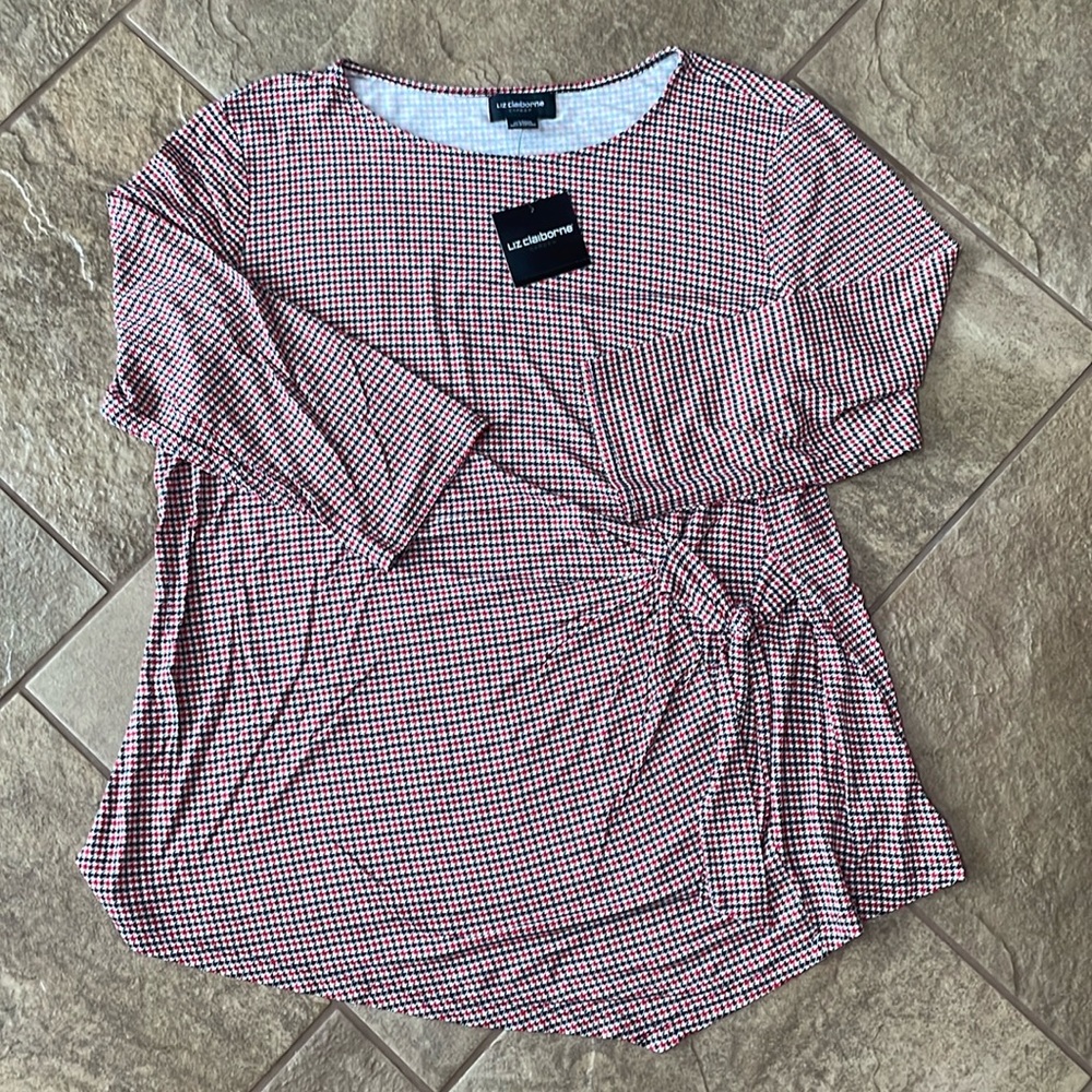 + LIZ CLAIBORNE  + Waist Tie Tunic